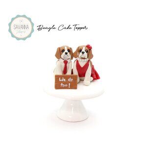 Dog Cake Topper, Beagle Cake Topper / Wedding Cake Topper